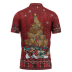 Funny Kiwi Bird Xmas Tree Zipper Polo Shirt New Zealand Tribal Christmas Spirit - Aussie Hoodie