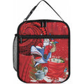 Funny Santa Riding Shark Lunch Bag Polynesian Tribal Christmas Spirit