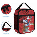 Funny Santa Riding Shark Lunch Bag Polynesian Tribal Christmas Spirit