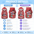 Funny Santa Riding Shark Pet Hoodie Polynesian Tribal Christmas Spirit