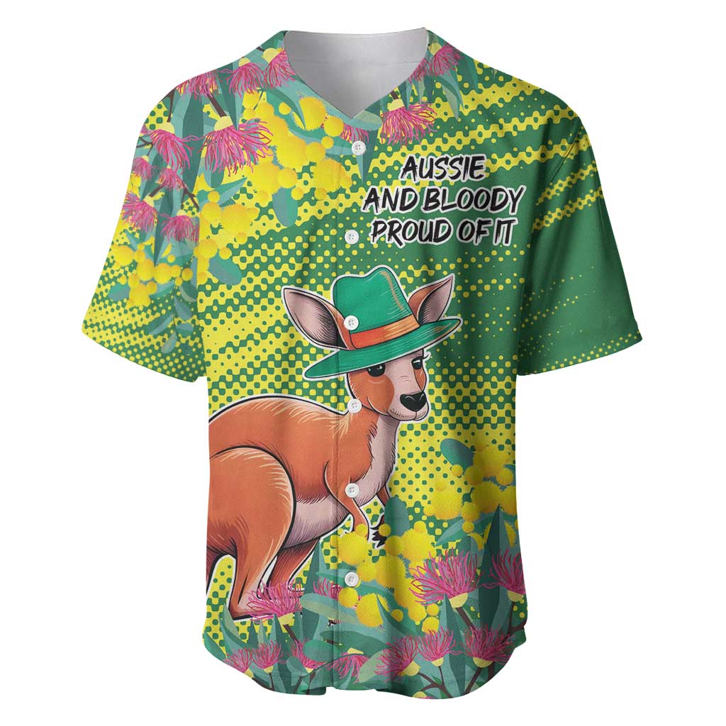 Aussie and Bloody Proud of It Baseball Jersey Happy Australia Day