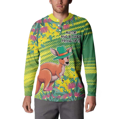 Aussie and Bloody Proud of It Button Sweatshirt Happy Australia Day