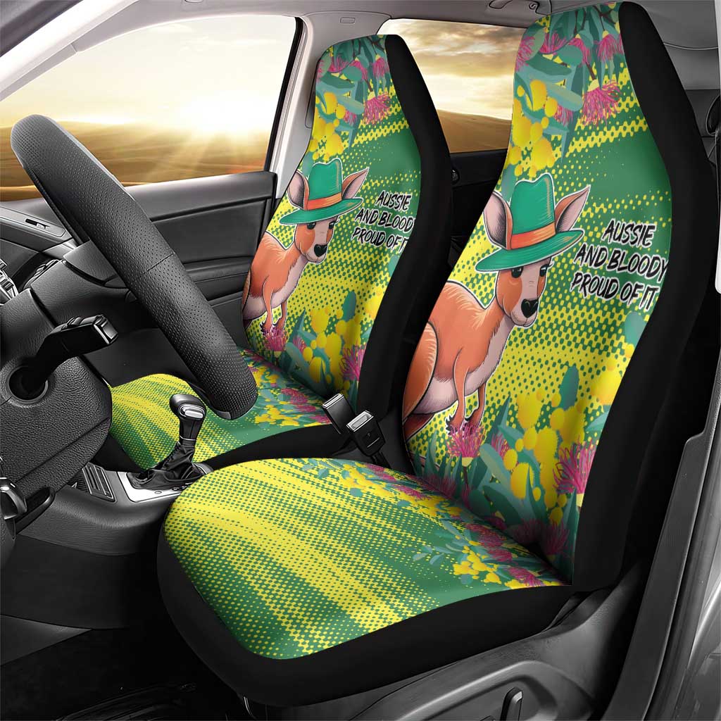 Aussie and Bloody Proud of It Car Seat Cover Happy Australia Day