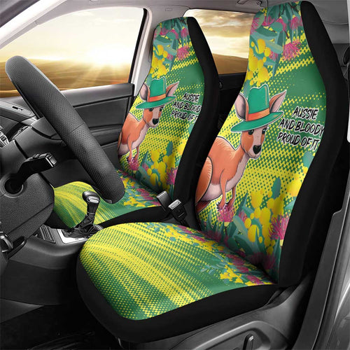 Aussie and Bloody Proud of It Car Seat Cover Happy Australia Day