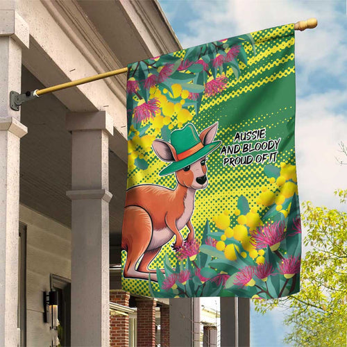 Aussie and Bloody Proud of It Garden Flag Happy Australia Day