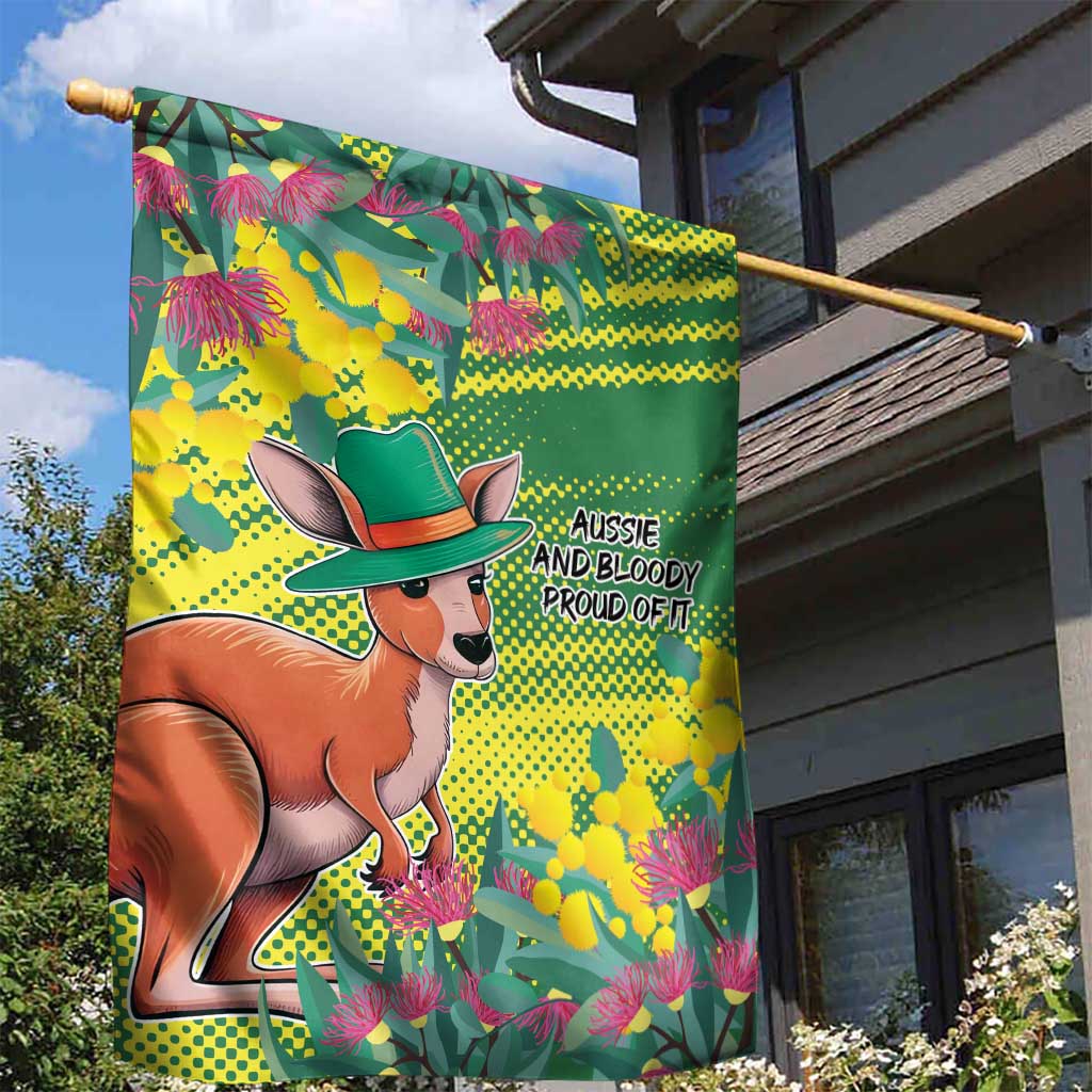 Aussie and Bloody Proud of It Garden Flag Happy Australia Day