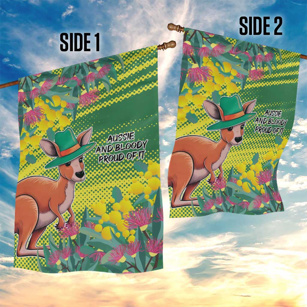 Aussie and Bloody Proud of It Garden Flag Happy Australia Day