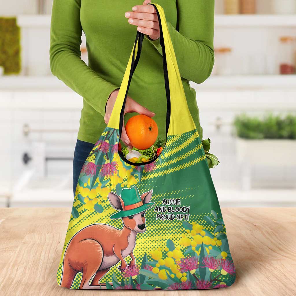 Aussie and Bloody Proud of It Grocery Bag Happy Australia Day