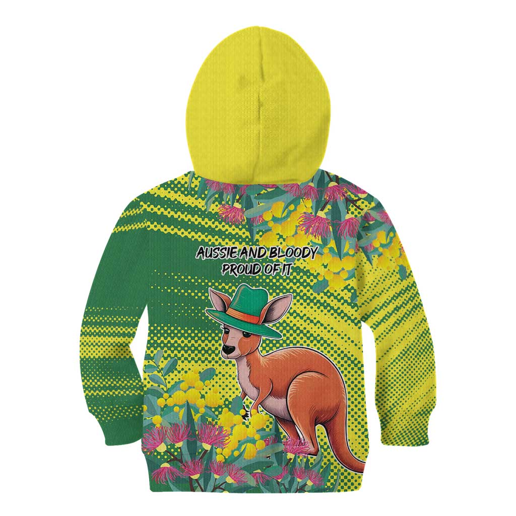 Aussie and Bloody Proud of It Kid Hoodie Happy Australia Day