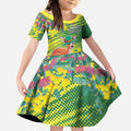 Aussie and Bloody Proud of It Kid Short Sleeve Dress Happy Australia Day