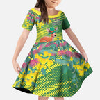 Aussie and Bloody Proud of It Kid Short Sleeve Dress Happy Australia Day