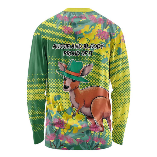 Aussie and Bloody Proud of It Long Sleeve Shirt Happy Australia Day