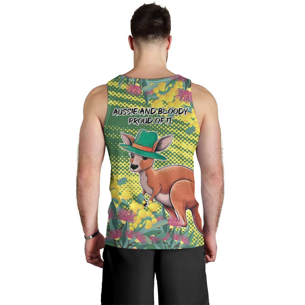 Aussie and Bloody Proud of It Men Tank Top Happy Australia Day