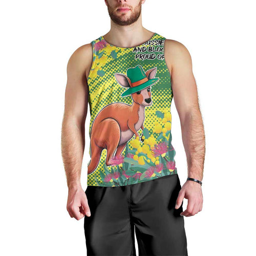 Aussie and Bloody Proud of It Men Tank Top Happy Australia Day
