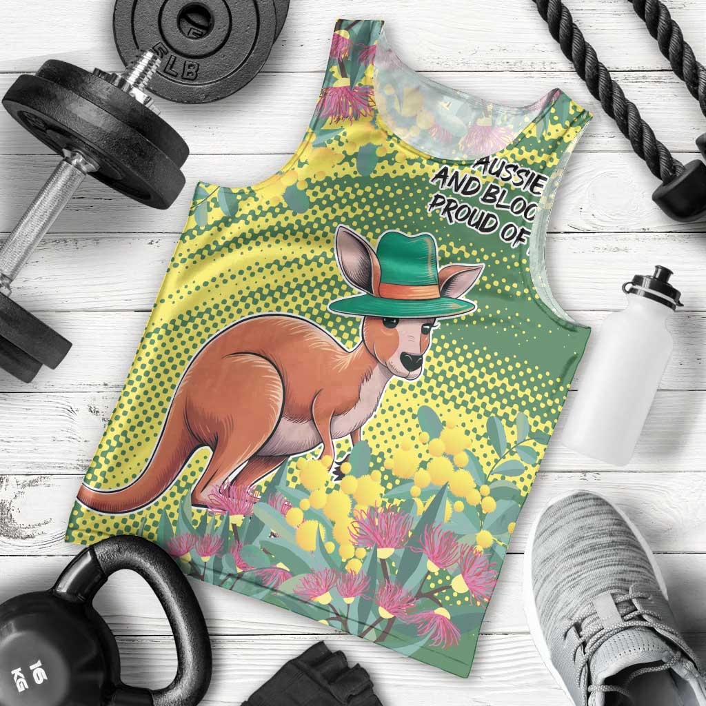 Aussie and Bloody Proud of It Men Tank Top Happy Australia Day
