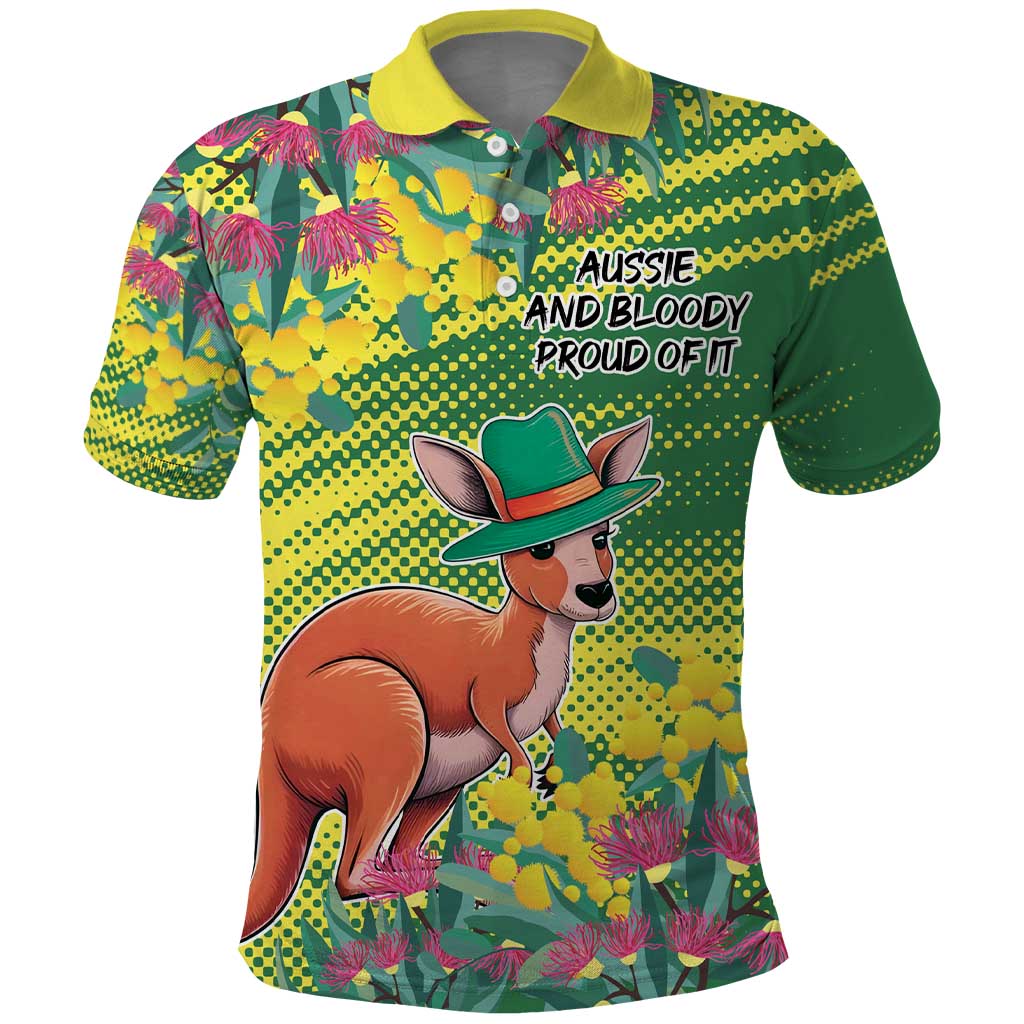 Aussie and Bloody Proud of It Polo Shirt Happy Australia Day