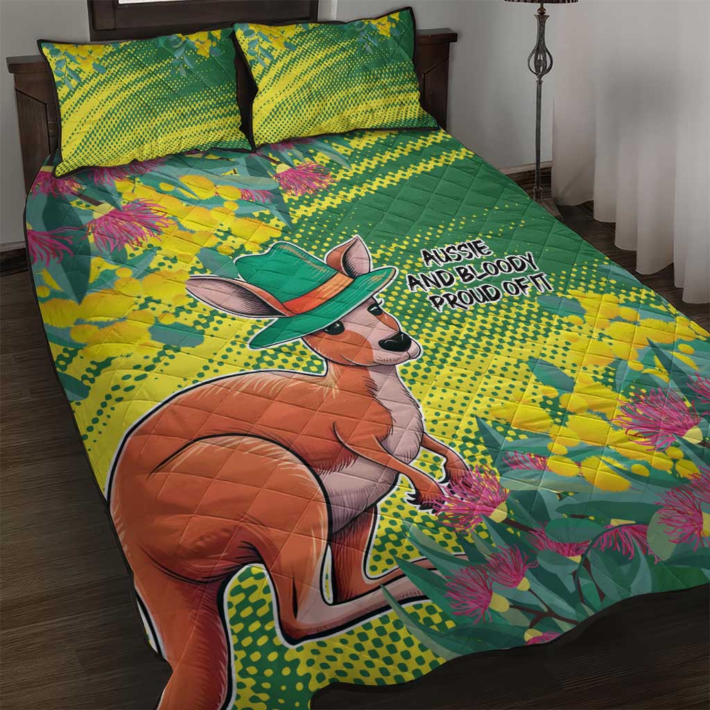 Aussie and Bloody Proud of It Quilt Bed Set Happy Australia Day