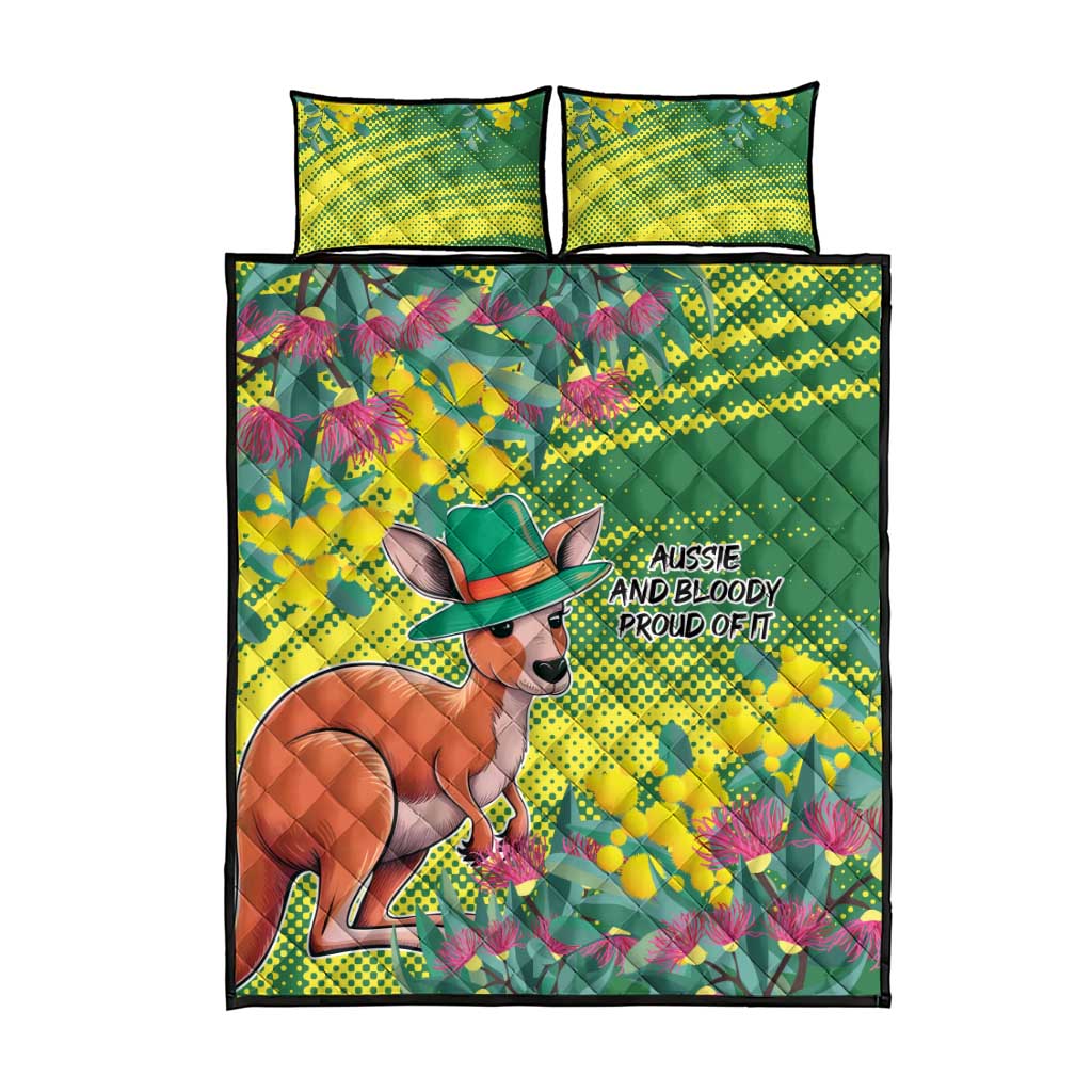 Aussie and Bloody Proud of It Quilt Bed Set Happy Australia Day