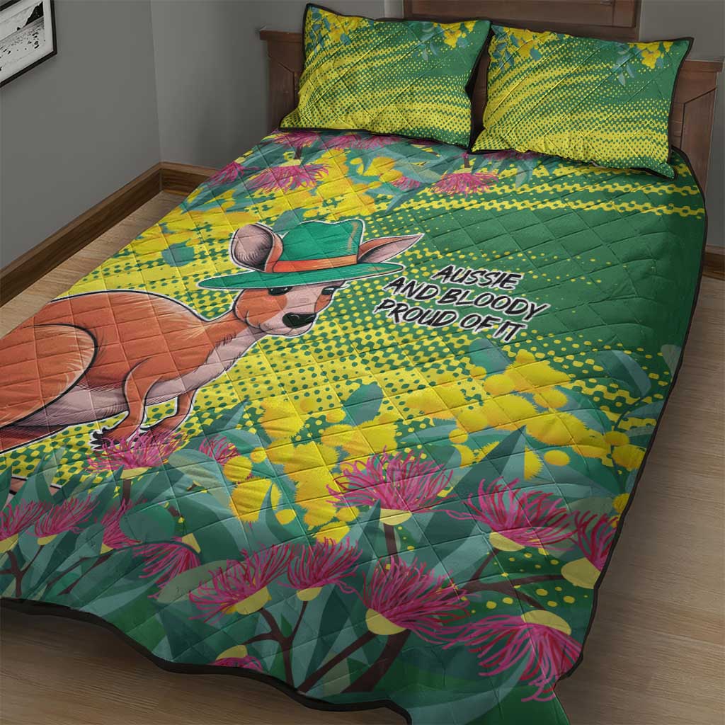 Aussie and Bloody Proud of It Quilt Bed Set Happy Australia Day