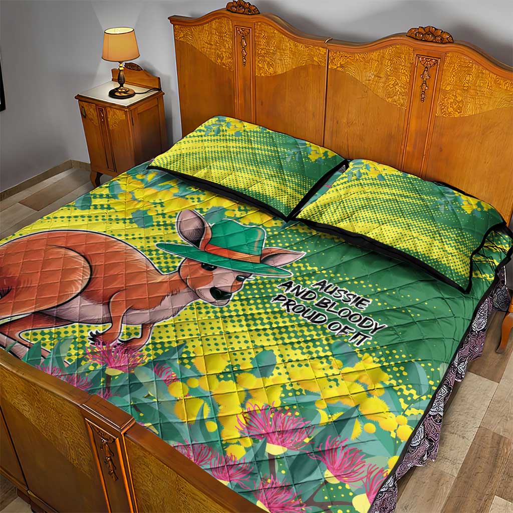 Aussie and Bloody Proud of It Quilt Bed Set Happy Australia Day