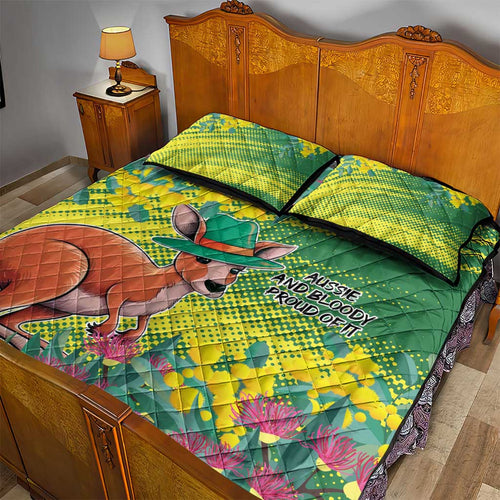 Aussie and Bloody Proud of It Quilt Bed Set Happy Australia Day