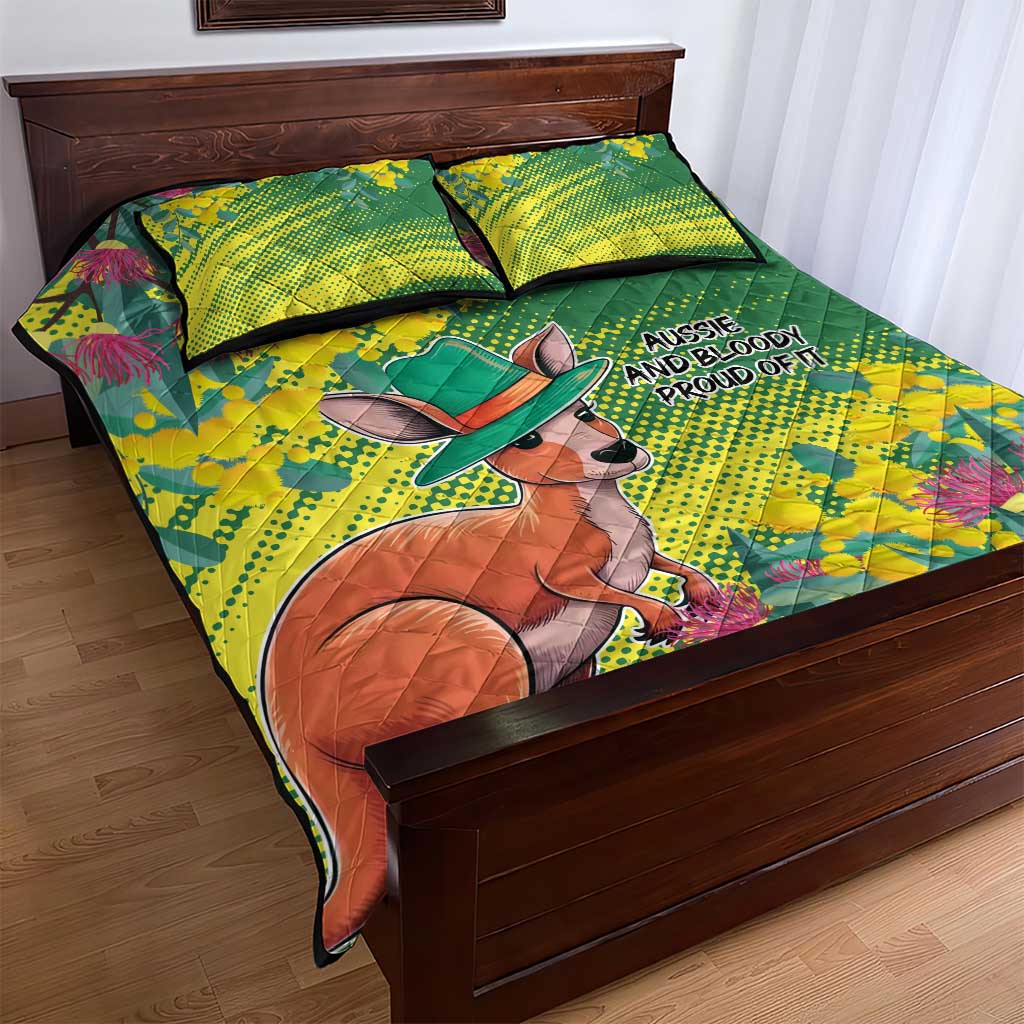 Aussie and Bloody Proud of It Quilt Bed Set Happy Australia Day