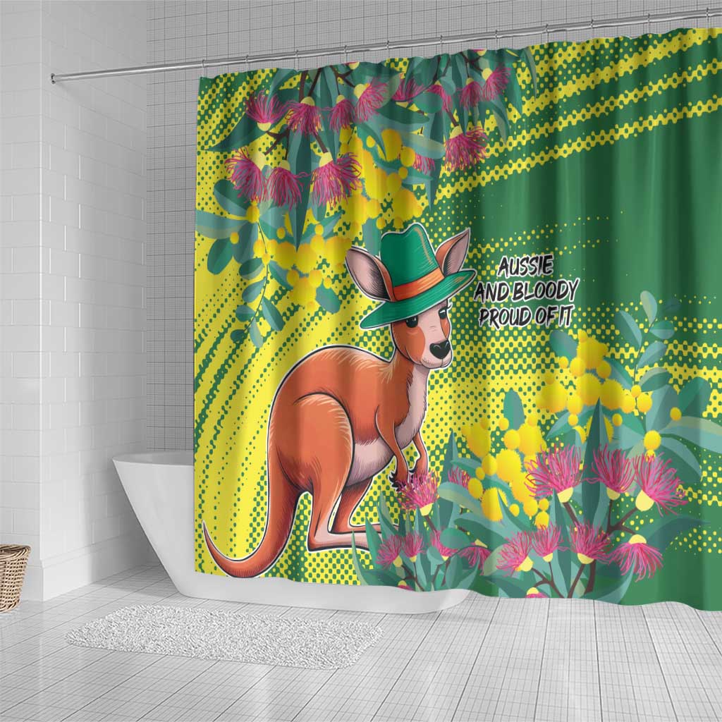 Aussie and Bloody Proud of It Shower Curtain Happy Australia Day