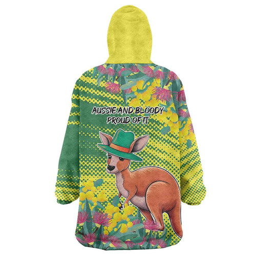 Aussie and Bloody Proud of It Wearable Blanket Hoodie Happy Australia Day
