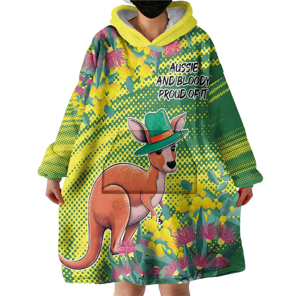 Aussie and Bloody Proud of It Wearable Blanket Hoodie Happy Australia Day