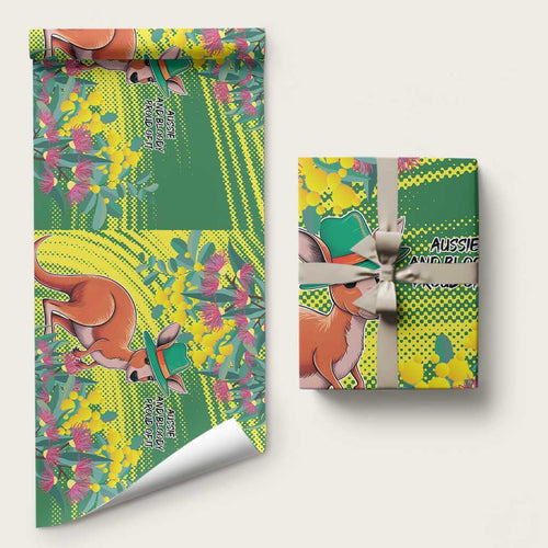 Aussie and Bloody Proud of It Wrapping Paper Happy Australia Day - Aussie Hoodie