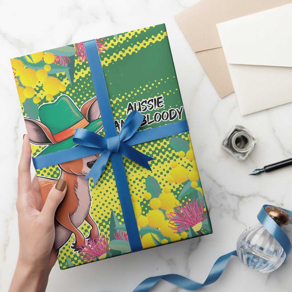 Aussie and Bloody Proud of It Wrapping Paper Happy Australia Day - Aussie Hoodie