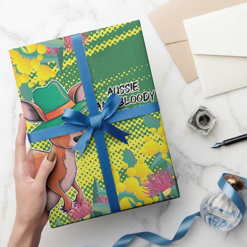 Aussie and Bloody Proud of It Wrapping Paper Happy Australia Day - Aussie Hoodie