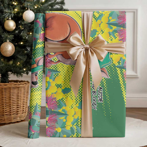 Aussie and Bloody Proud of It Wrapping Paper Happy Australia Day - Aussie Hoodie