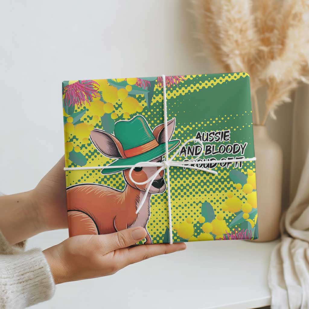 Aussie and Bloody Proud of It Wrapping Paper Happy Australia Day - Aussie Hoodie