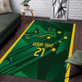 Australia Kangaroo Custom Area Rug Aussie National Color Sporty Pattern