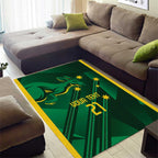 Australia Kangaroo Custom Area Rug Aussie National Color Sporty Pattern