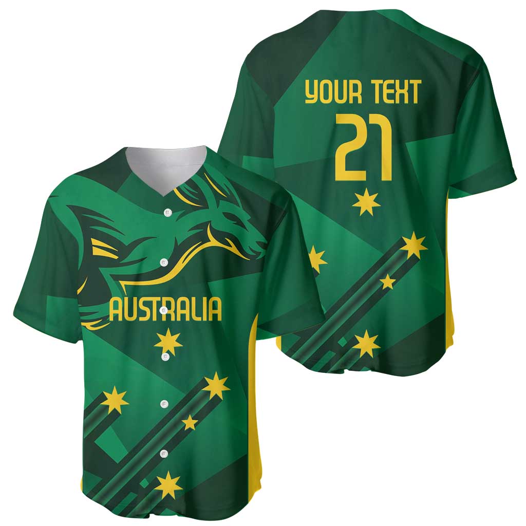 Australia Kangaroo Custom Baseball Jersey Aussie National Color Sporty Pattern