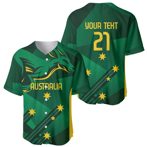 Australia Kangaroo Custom Baseball Jersey Aussie National Color Sporty Pattern