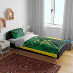 Australia Kangaroo Custom Bedding Set Aussie National Color Sporty Pattern
