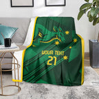 Australia Kangaroo Custom Blanket Aussie National Color Sporty Pattern