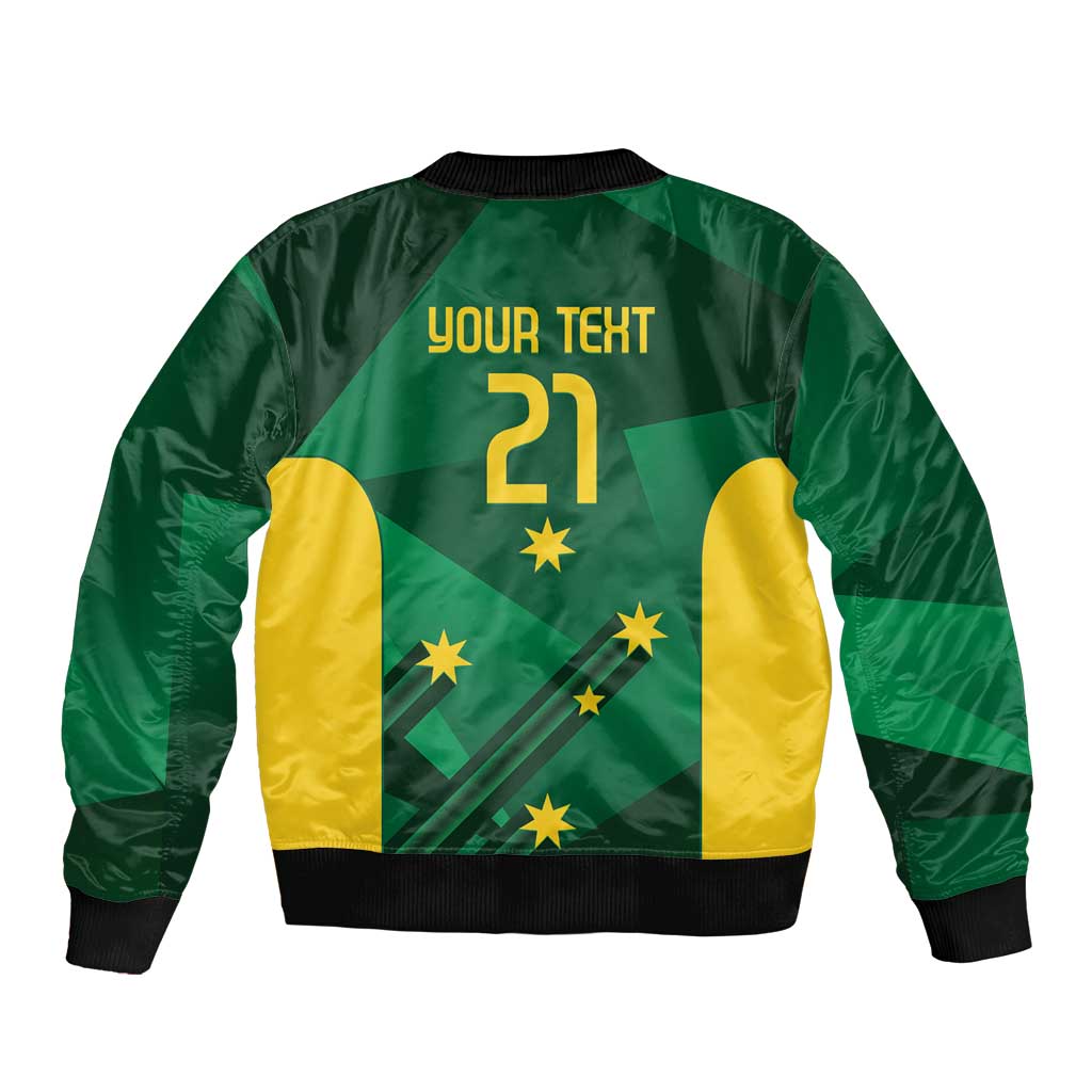 Australia Kangaroo Custom Bomber Jacket Aussie National Color Sporty Pattern