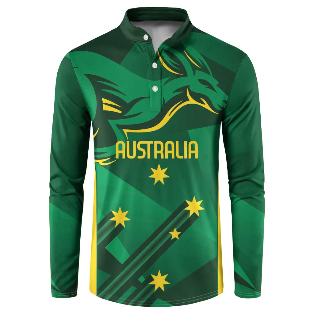 Australia Kangaroo Custom Button Sweatshirt Aussie National Color Sporty Pattern