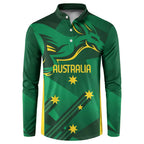 Australia Kangaroo Custom Button Sweatshirt Aussie National Color Sporty Pattern