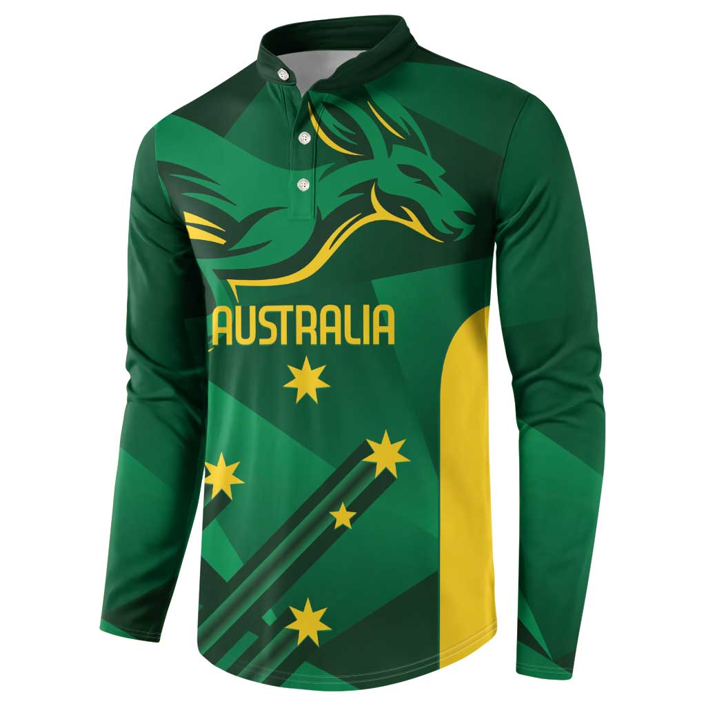 Australia Kangaroo Custom Button Sweatshirt Aussie National Color Sporty Pattern