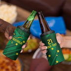 Australia Kangaroo Custom 4 in 1 Can Cooler Tumbler Aussie National Color Sporty Pattern