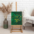 Australia Kangaroo Custom Canvas Wall Art Aussie National Color Sporty Pattern
