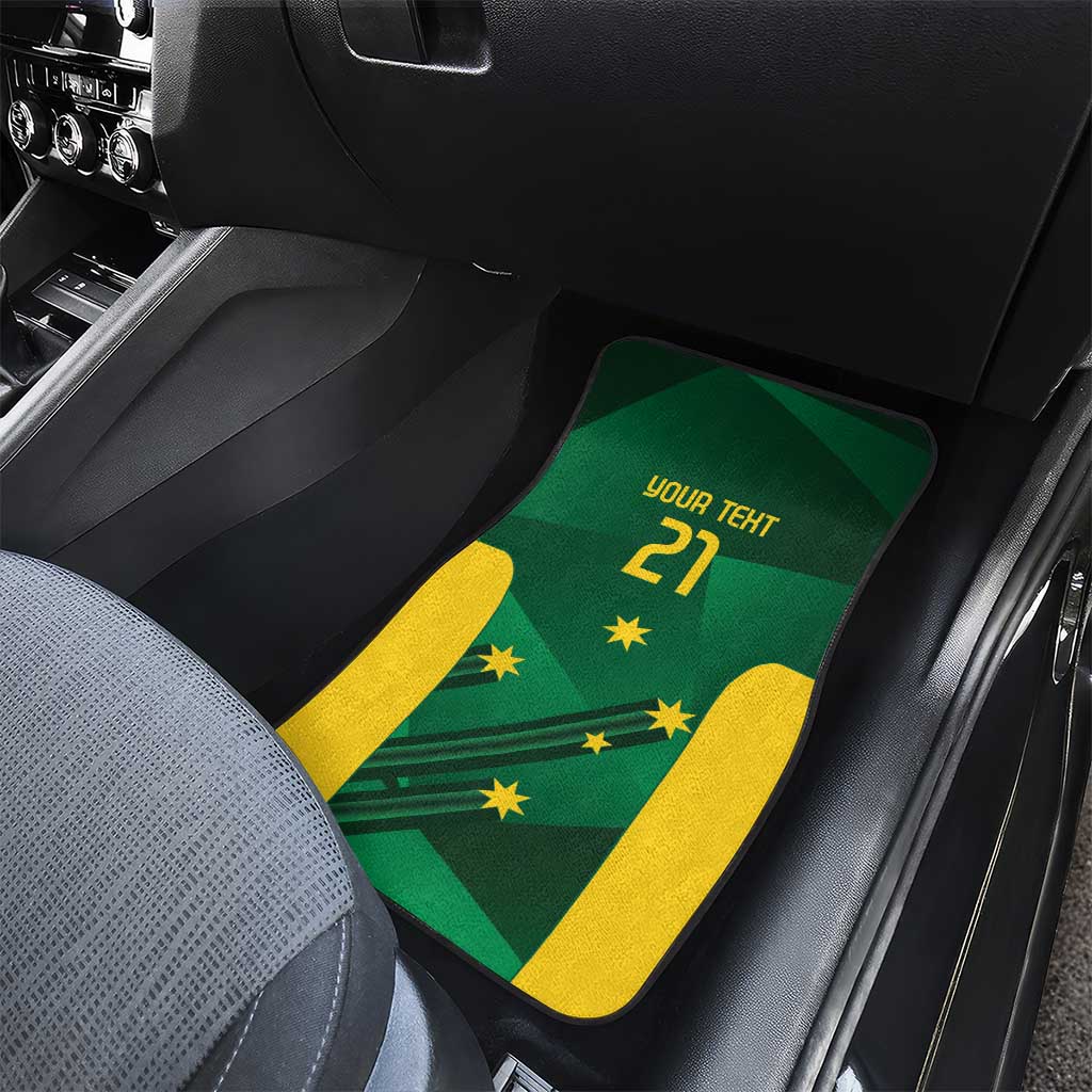 Australia Kangaroo Custom Car Mats Aussie National Color Sporty Pattern