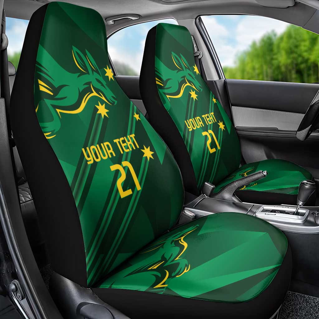 Australia Kangaroo Custom Car Seat Cover Aussie National Color Sporty Pattern