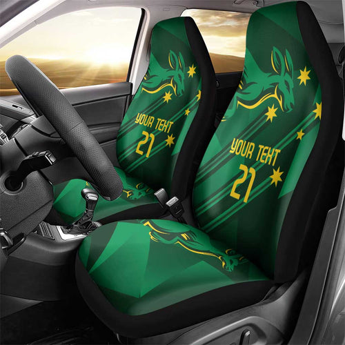 Australia Kangaroo Custom Car Seat Cover Aussie National Color Sporty Pattern