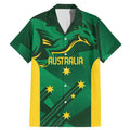 Australia Kangaroo Custom Family Matching Mermaid Dress and Hawaiian Shirt Aussie National Color Sporty Pattern